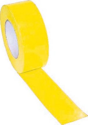 2" Width Gym Floor Yellow Vinyl Plastic Marking Tape - Set of 10 Rolls