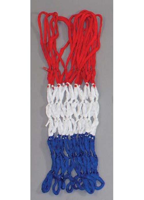 21" Heavy Duty Institutional Basketball Nets - Red, White and Blue - Set Of 15