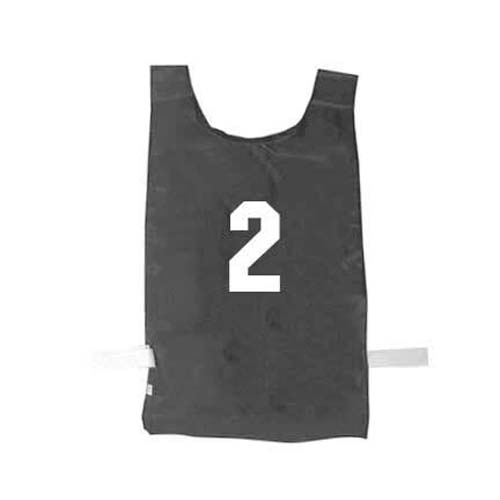 Nylon Black Numbered Pinnies (1-12) - Set of 12