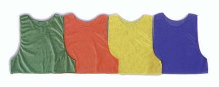 Youth Red Micro Mesh Team Vest - Set Of 12