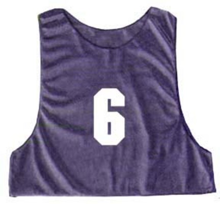 Youth Numbered Micro Mesh Team Practice Vests (Blue) - 1 Dozen