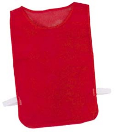 Youth Red Nylon Mesh Pinnies - 1 Dozen