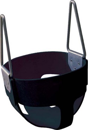 Enclosed Black Rubber Swing Seat