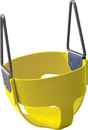 Enclosed Yellow Rubber Swing Seat