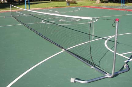 42' Standard Portable Tennis Posts With Net - 1 Pair