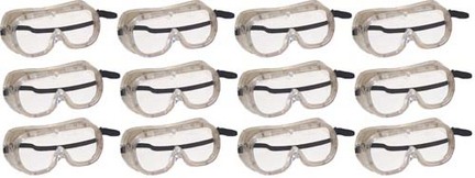 Ventilated Adult Safety Goggles - 1 Dozen