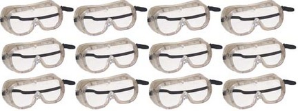 Ventilated Adult Safety Goggles - 1 Dozen