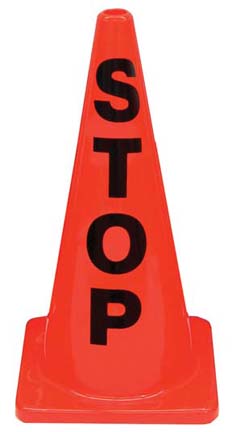 28" Message Cone with "Stop" (Set of 2)