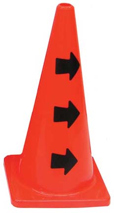 28" Message Cone with Right Arrows (Set of 2)
