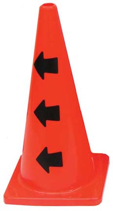 28" Message Cone with Left Arrows (Set of 2)