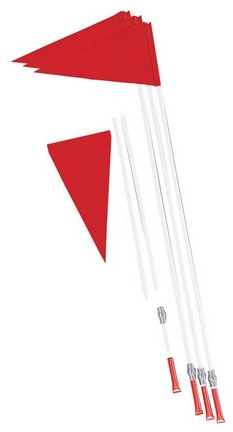 Coil Spring-Mounted Corner Soccer Flags - Set of 4 Flags