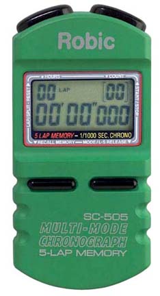 Robic SC-505 1/1000th Second Sports Chronometer...Green (Set of 2)