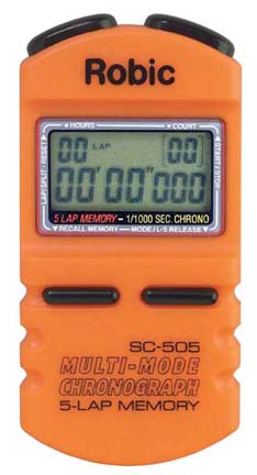 Robic SC-505 1/1000th Second Sports Chronometer...Orange (Set of 2)
