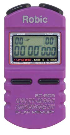 Robic SC-505 1/1000th Second Sports Chronometer...Purple (Set of 2)