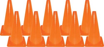 9" Drill Cones - Set of 10