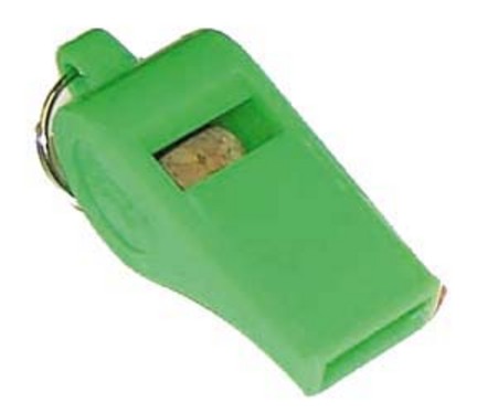 2" Green Official's Whistles - 1 Dozen