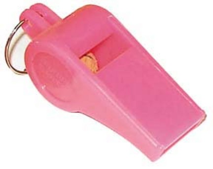 2" Pink Official's Whistles - 1 Dozen