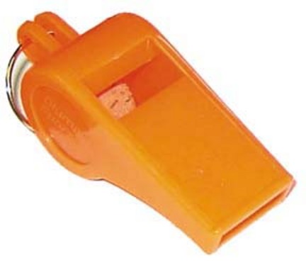 2" Neon Orange Official's Whistles - 1 Dozen