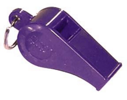 2" Neon Purple Official's Whistles - 1 Dozen