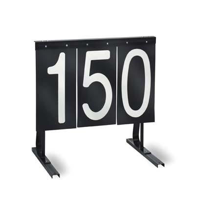 Practice Range Sign (Black with White Numbers)