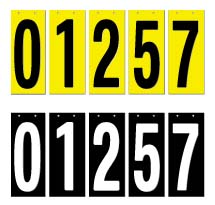 Practice Range Sign (Individual Yellow Numbers)