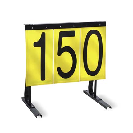 Practice Range Sign (Yellow with Black Numbers)