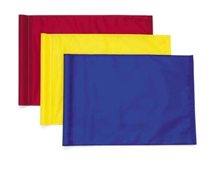 Tie-Style Solid-Color Golf Flags - Set of 9