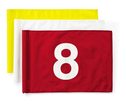 Tube-Style Numbered Golf Flags (Numbers 1-9) - Set of 9