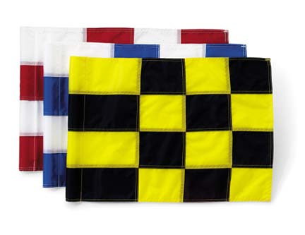 Tie-Style Checkered Golf Flags - Set of 9