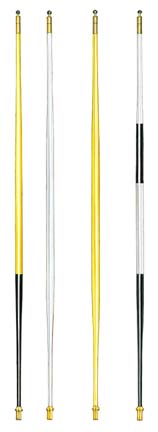 7 ft. 6 in. Tapered Fiberglass Tournament Flagsticks (Bright Yellow / Black)- Set of 9