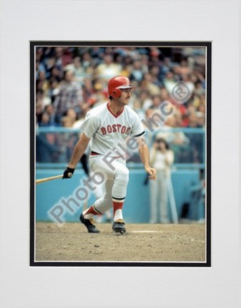 Fred Lynn, Boston Red Sox Double Matted 8" X 10" Photograph (Unframed)
