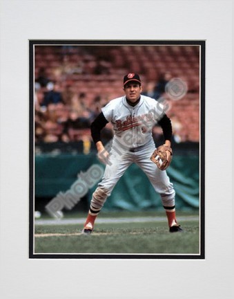 Brooks Robinson, Baltimore Orioles Double Matted 8" X 10" Photograph (Unframed)