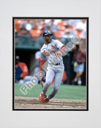 Ozzie Smith, St. Louis Cardinals Double Matted 8" X 10" Photograph (Unframed)