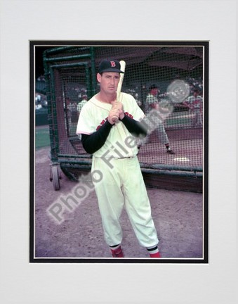 Ted Williams, Boston Red Sox Double Matted 8" X 10" Photograph (Unframed)