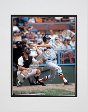 Carl Yastrzemski, Boston Red Sox Double Matted 8" X 10" Photograph (Unframed)