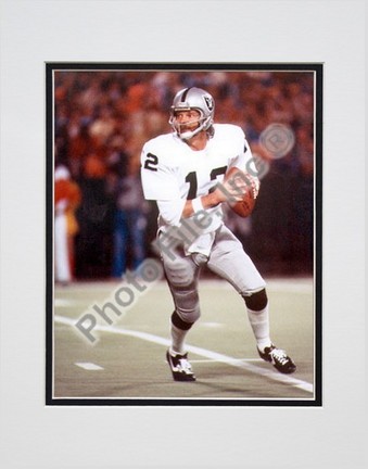 Ken Stabler, Oakland Raiders Double Matted 8" X 10" Photograph (Unframed)