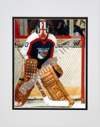 John Davidson, New York Rangers Double Matted 8" X 10" Photograph (Unframed)