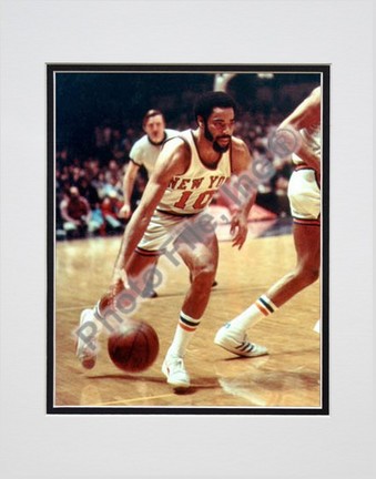 Walt Frazier, New York Knicks Double Matted 8" X 10" Photograph (Unframed)