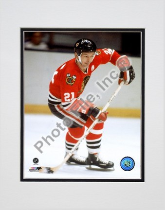 Stan Mikita "Action" Double Matted 8â€ x 10â€ Photograph (Unframed)