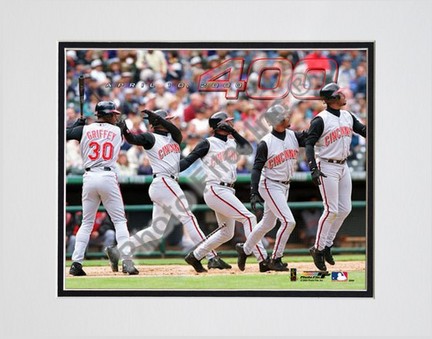 Ken Griffey, Jr., Cincinnati Reds "400th Home Run Multi-Exposure" Double Matted 8" X 10" Photograph 