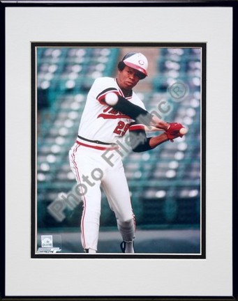 Rod Carew, Minnesota Twins Double Matted 8" X 10" Photograph in Black Anodized Aluminum Frame