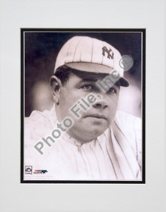 Babe Ruth, New York Yankees "Classic Portrait" Double Matted 8" X 10" Photograph (Unframed)