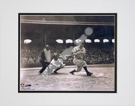 Lou Gehrig, New York Yankees "Batting" Double Matted 8" X 10" Photograph (Unframed)