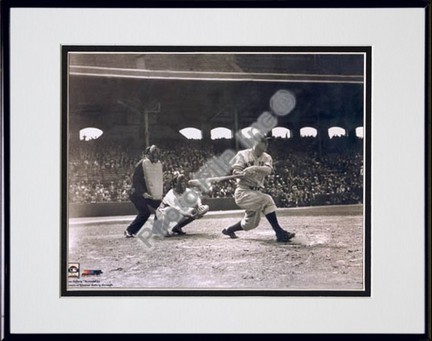 Lou Gehrig, New York Yankees "Batting" Double Matted 8" X 10" Photograph in Black Anodized Aluminum 