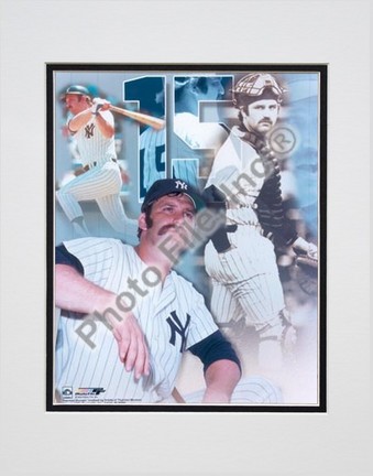 Thurman Munson, New York Yankees "Legends Of The Game Composite" Double Matted 8" X 10" Photograph (