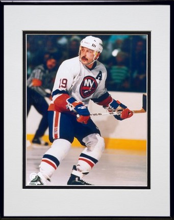Bryan Trottier "Action" Double Matted 8” x 10” Photograph in Black Anodized Aluminum Frame