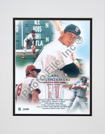 Carl Yastremski, Boston Red Sox "Legends Of The Game Composite" Double Matted 8" X 10" Photograph (U