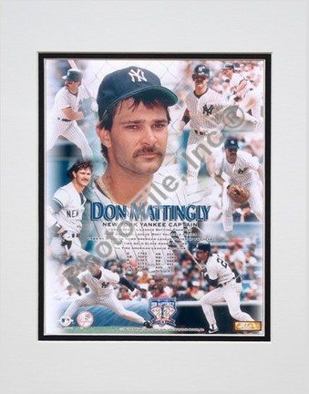 Don Mattingly, New York Yankees "Legends Of The Game Composite" Double Matted 8" X 10" Photograph (U