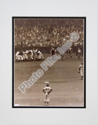 Bobby Thomson, New York Giants "1951 Home Run Celebration At Home Plate" Double Matted 8" X 10" Phot