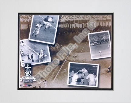 Bobby Thomson, New York Giants "1951 Home Run PF Gold Composite Limited Edition" Double Matted 8" X 10&qu